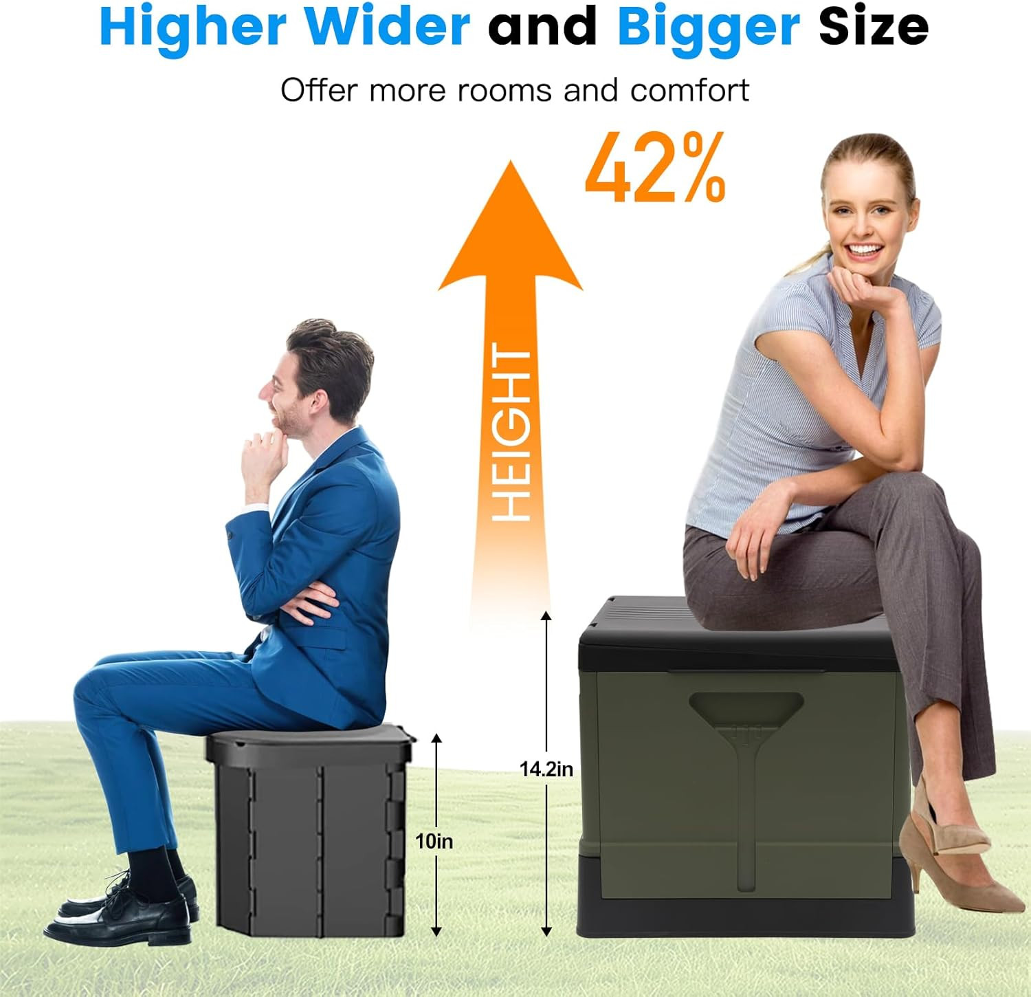 PORMYTRIP Portable Foldable Toilet for Camping, Travel, and Home Use