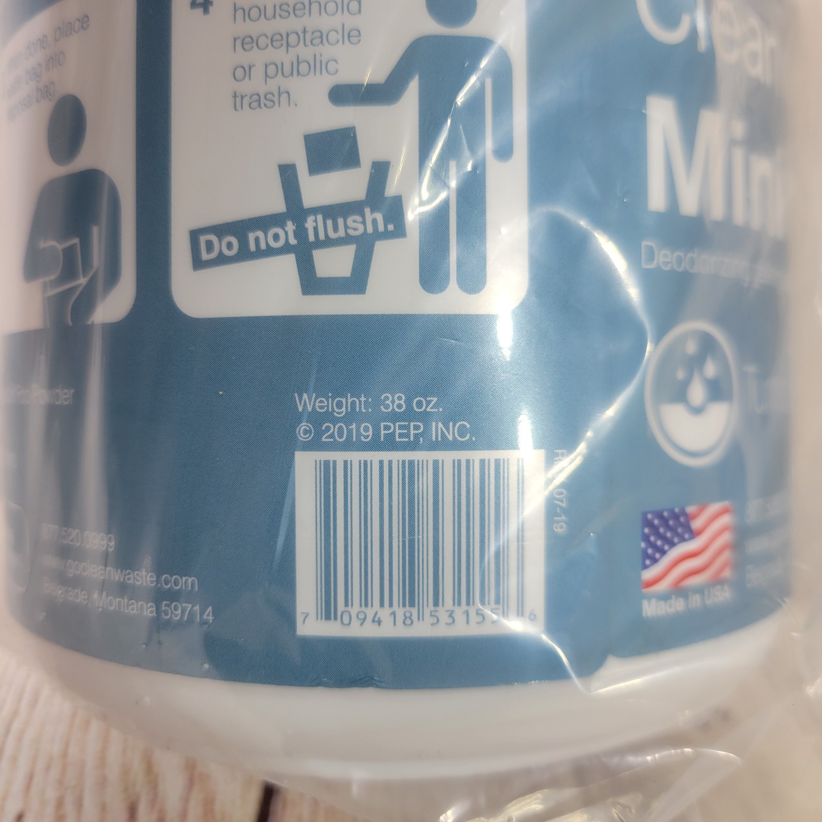 Cleanwaste Portable Mini Poo Powder Deodorizing Waste Treatment 55 Scoops 38 oz