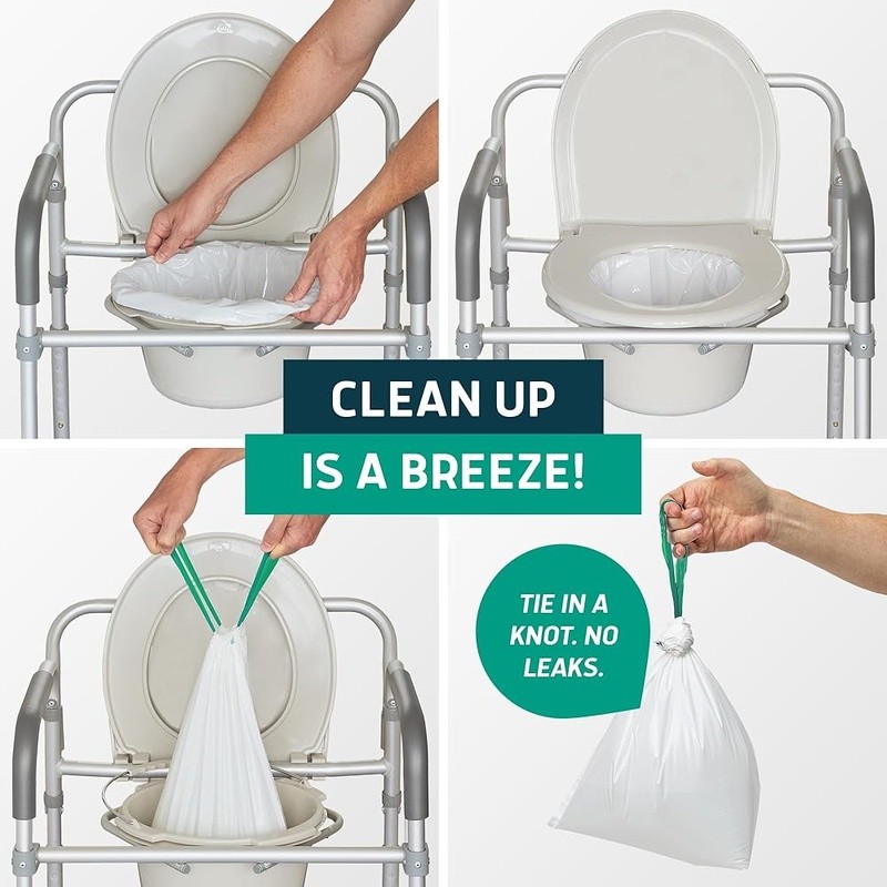 Disposable Portable Toilet Liners Eco-Friendly Leak Proof Clean Up Bags New