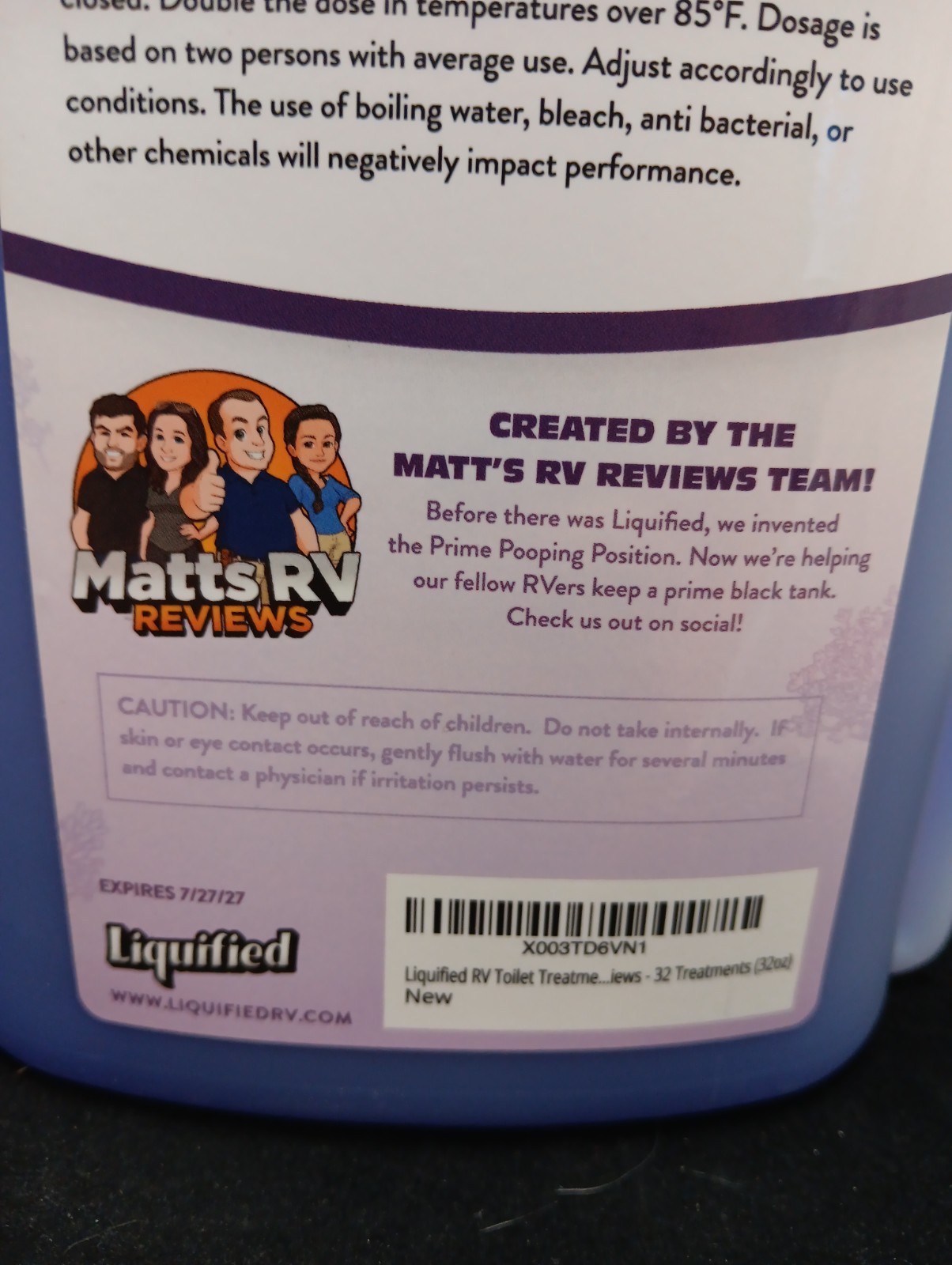 RV Toilet Treatment Lavender Scent 32oz. Odor Eliminator. Brand NEW.