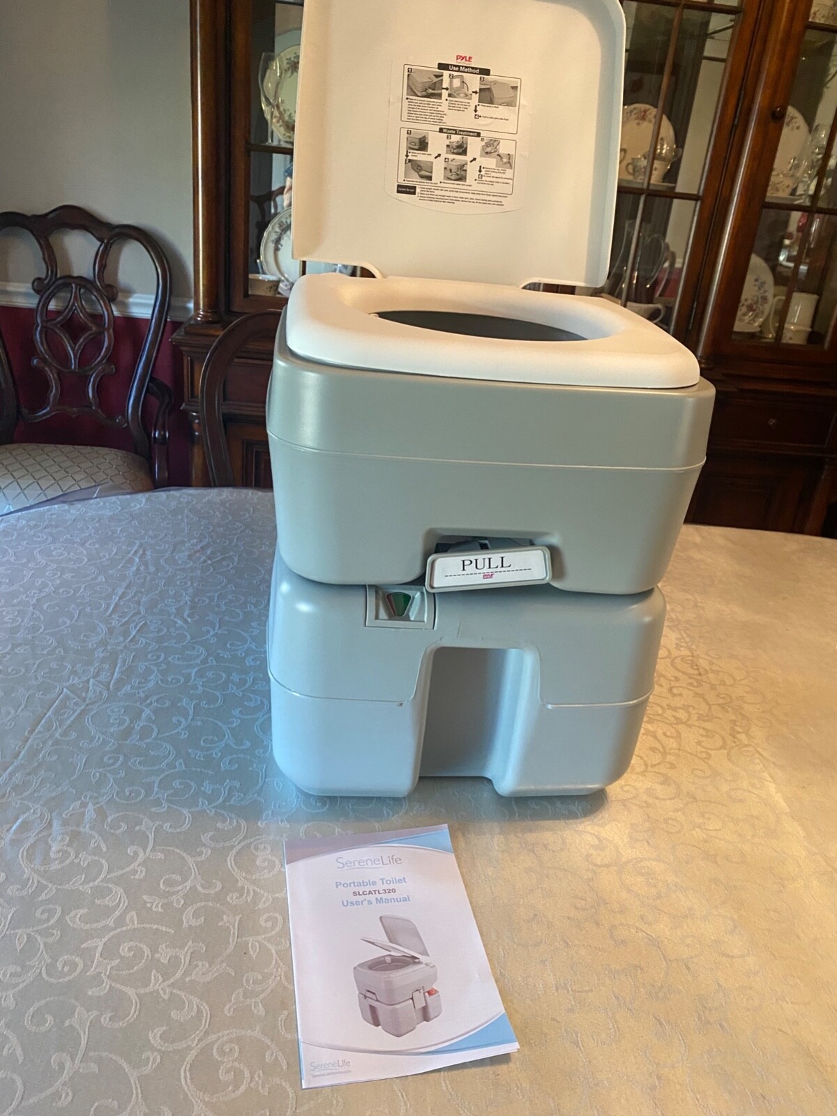SereneLife Outdoor Portable Toilet with Carrying Bag, Travel Toilet w/ Level