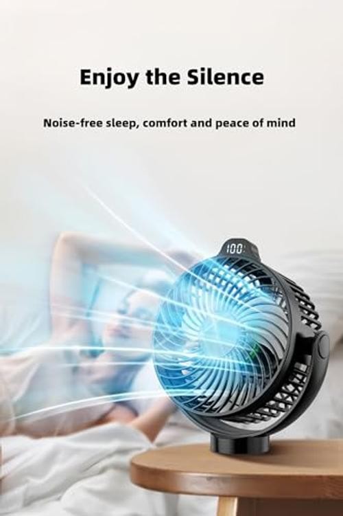 Magnetic Cruise Approved Fan with LED Display, 12000mAH Battery Operated 1-Pack