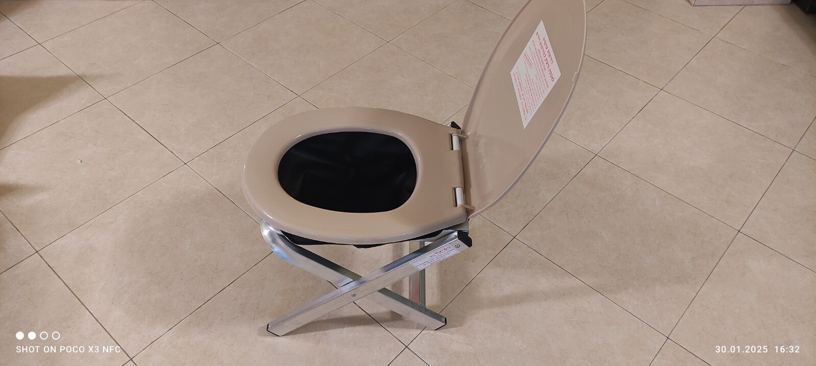 Portable Folding Toilet Seat Chair for Outdoor Camping Park Travel with Lid NEW