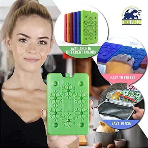 Multicolor Lunch Bag Ice Packs, 6-Piece Set, Reusable and Eco-Friendly, 6 Pack
