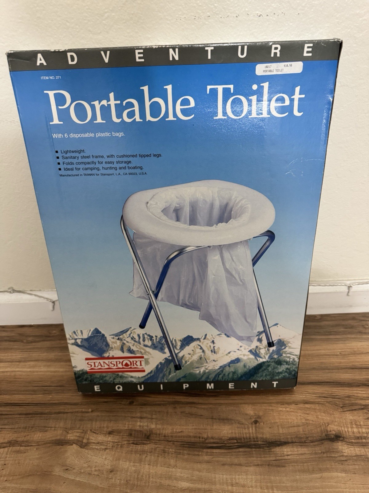 Stansport Portable Toilet Up to 200 Pound Weight Capacity + Extra Bag