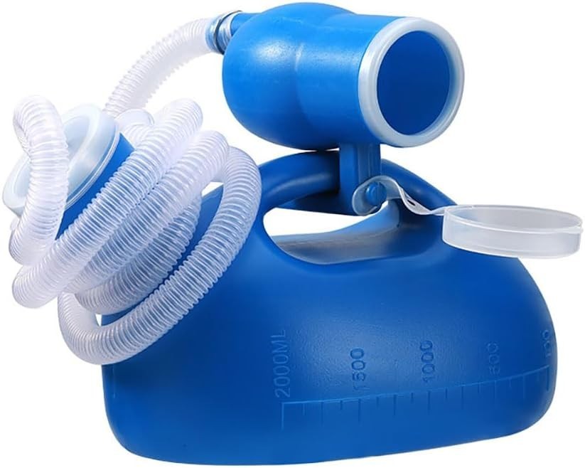 Lightweight Male Urinal Bottle 68 OZ with Long Hose – Safe & Portable Design
