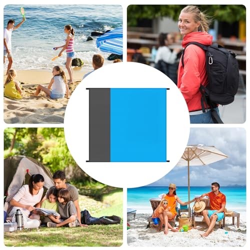 Beach Mat Picnic Blanket Outdoor, Beach Blanket Sandproof for 1-4 Adults,