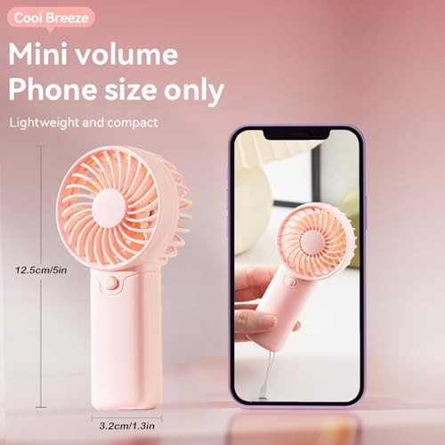 Pack Mini Portable Fan – 5” AAA Battery Operated, Lightweight Handheld with 4