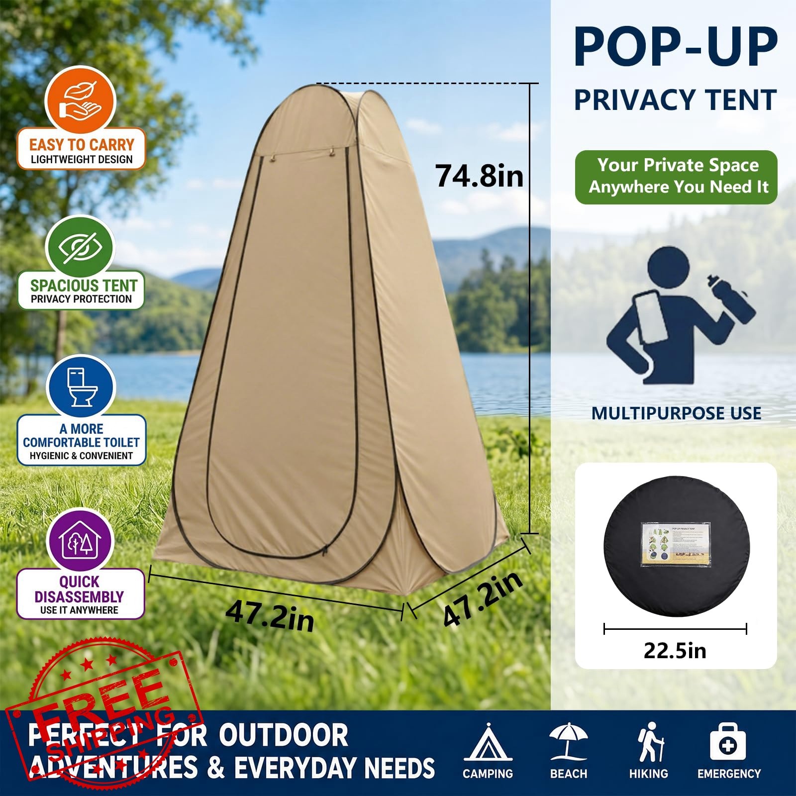 campmemory Coffee Toilet Tent