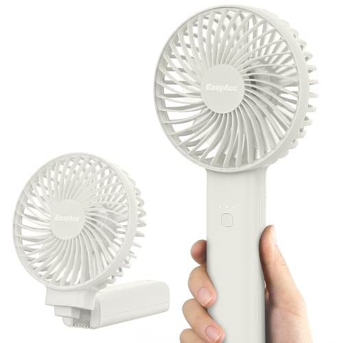 Personal Fans Portable Rechargeable, Washable Guard + Powerful + White ODM