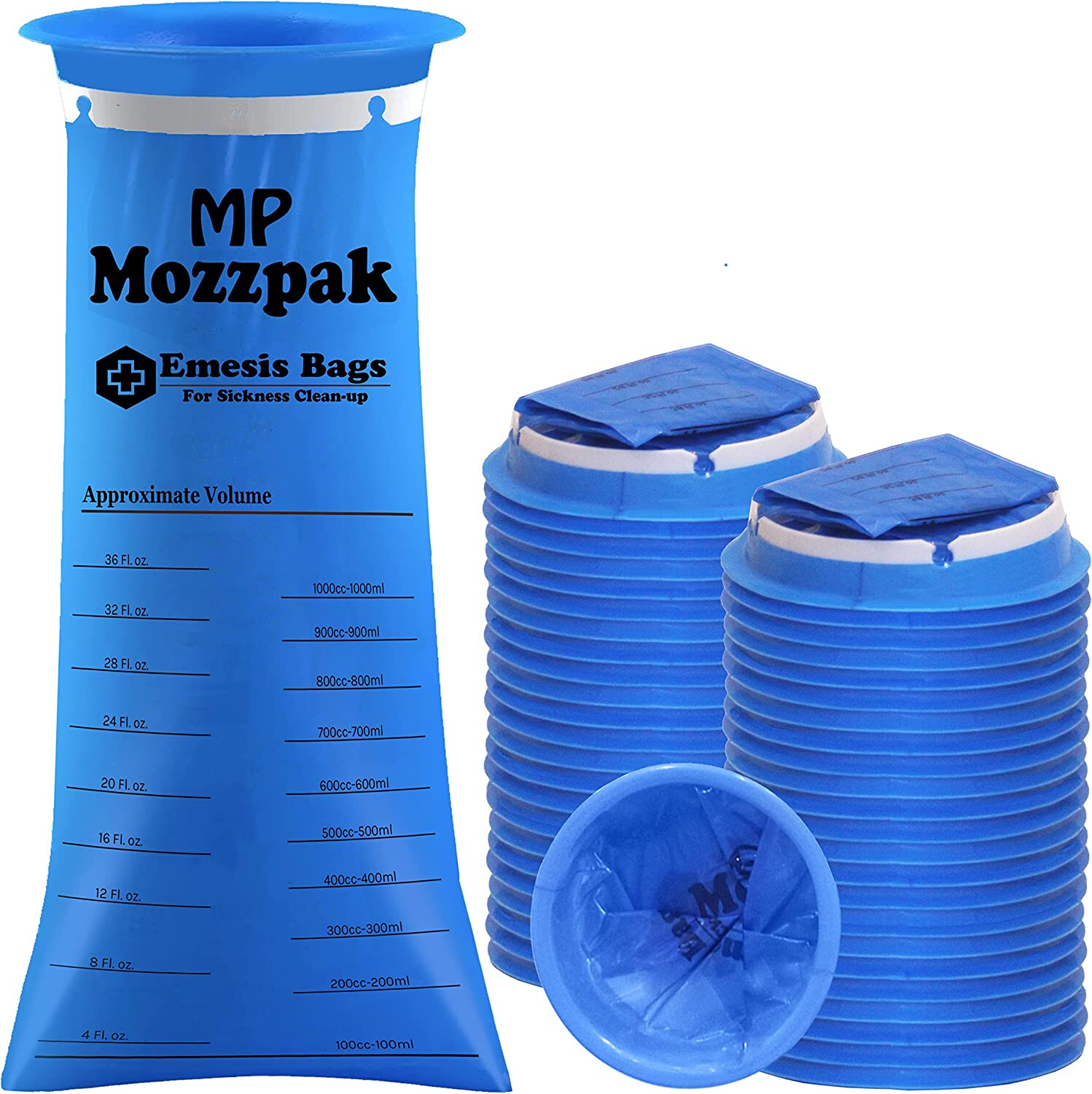 50 Pack Emesis Bag Disposable Vomit Bags Aircraft Car Sickness Bag Nausea