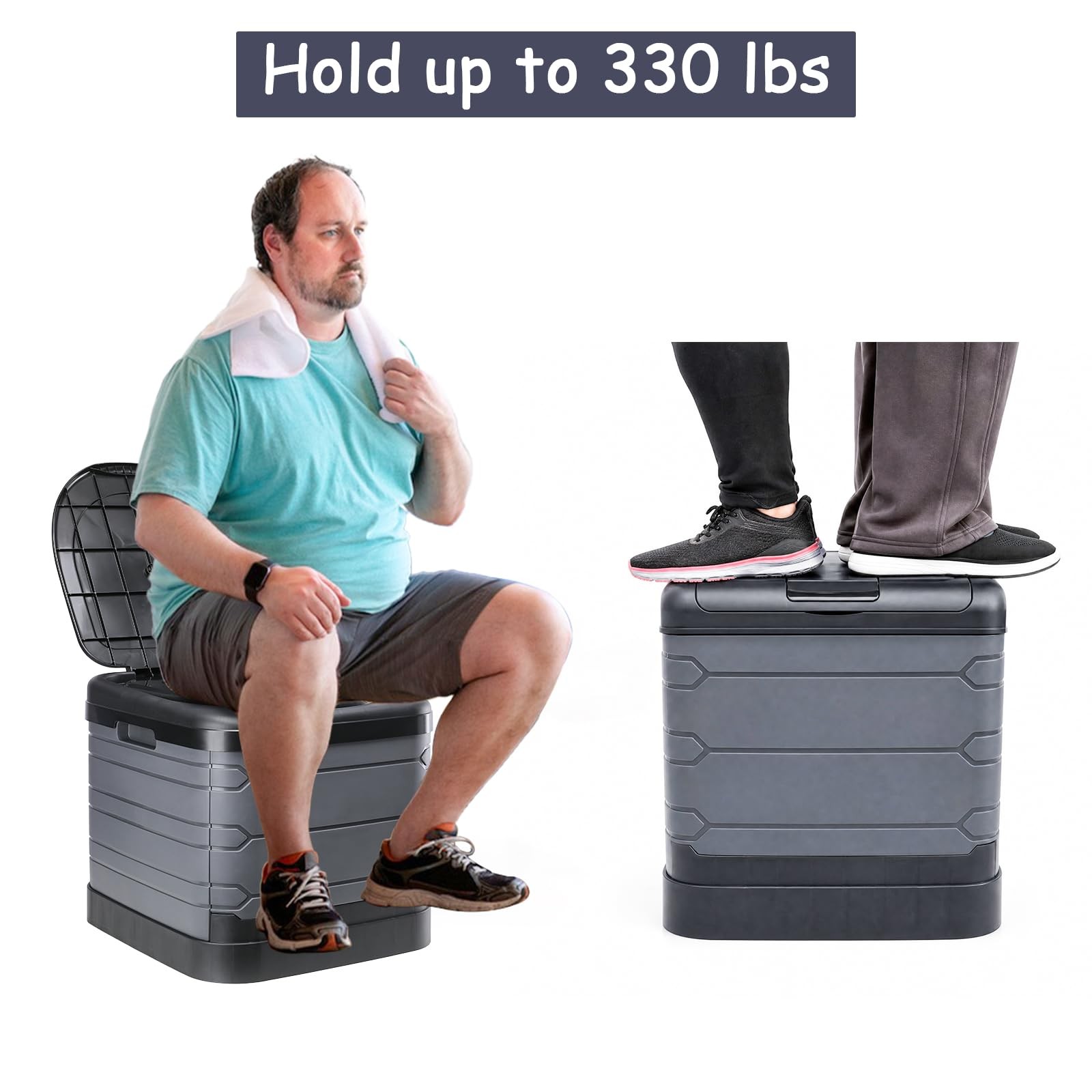 Upgrade XXXL Portable Toilet for Camping, Extra Large Folding Toilet for Adul…