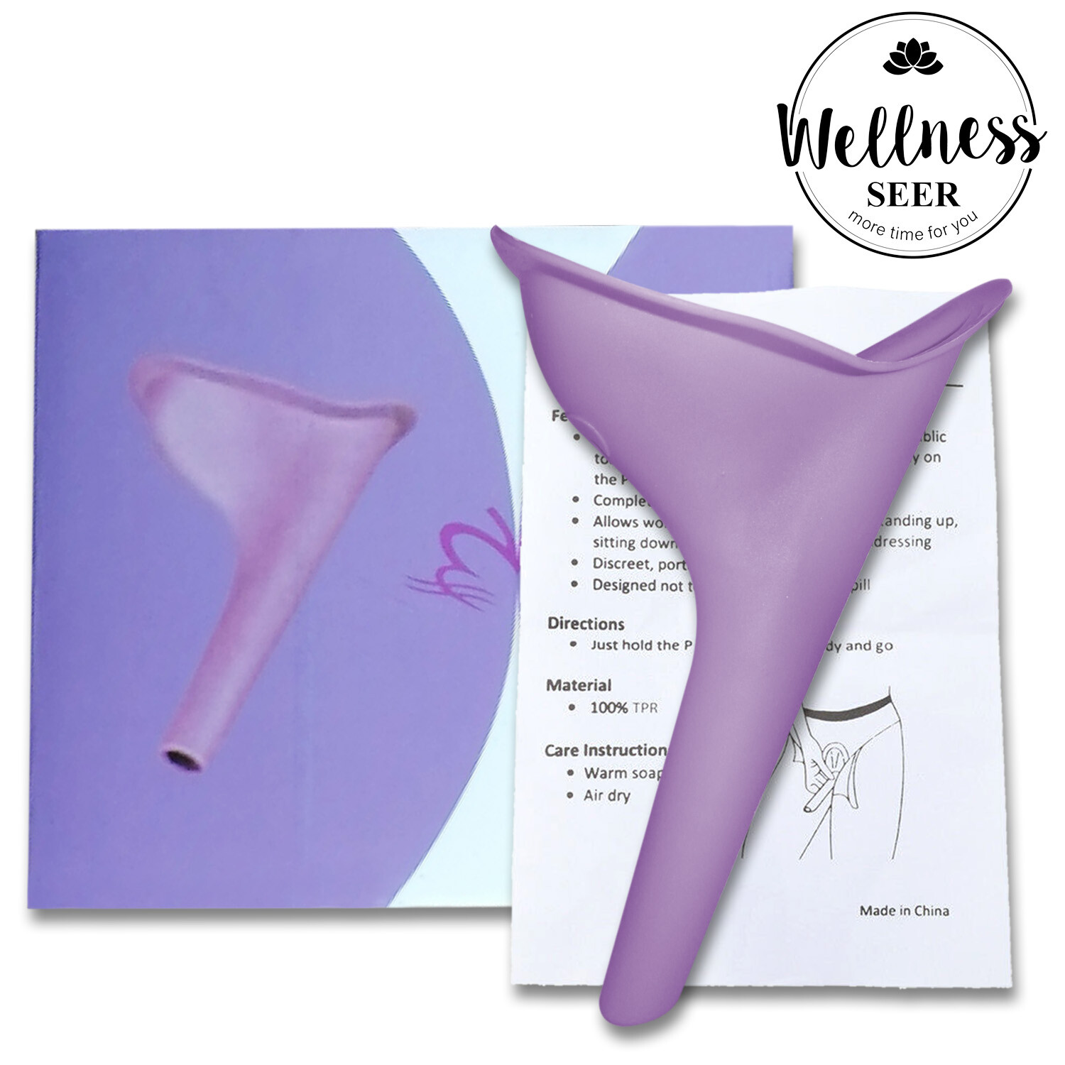 Reusable Portable Urinal Women Female Travel Urinal Camping – 3 Pack