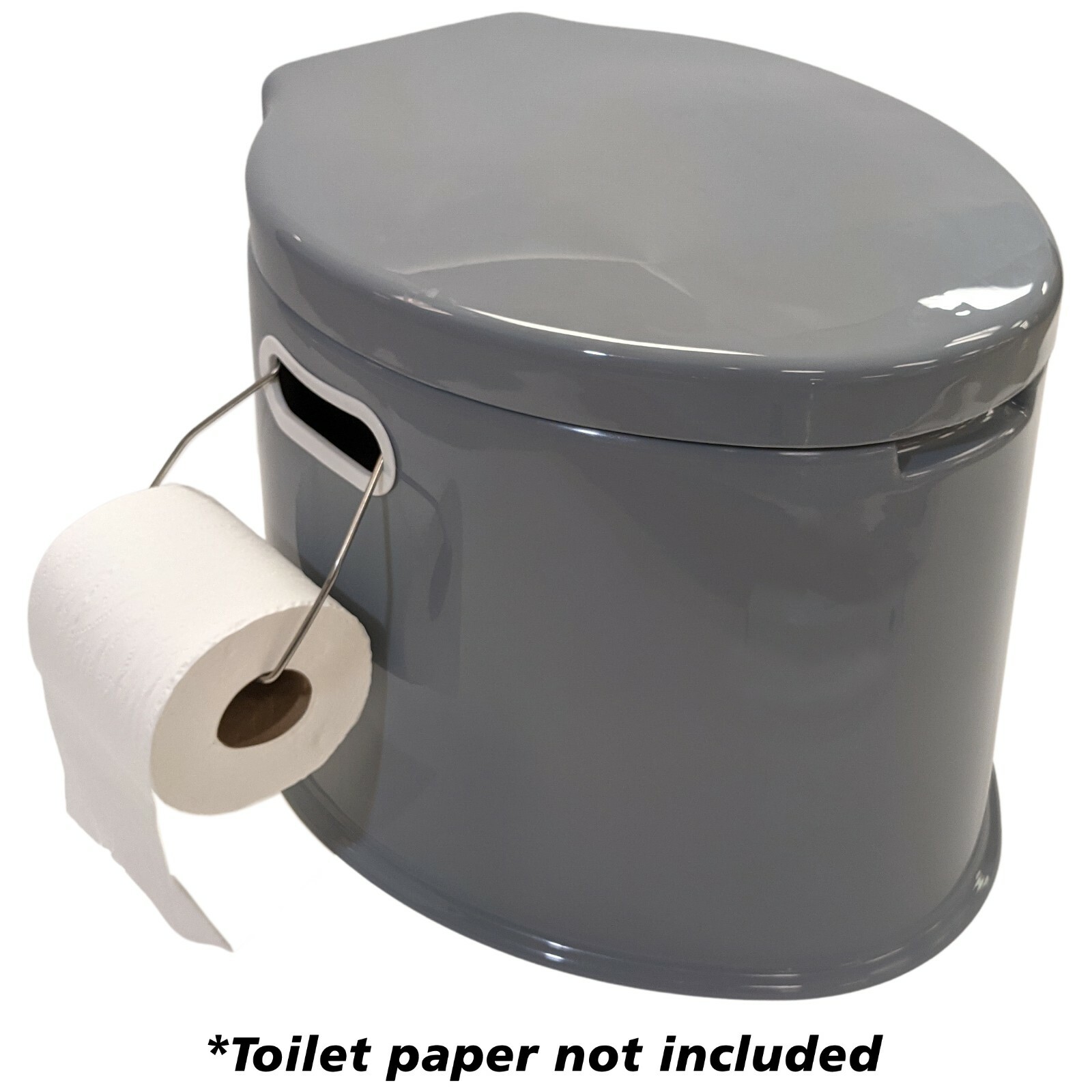 Portable Travel Toilet with Toilet Paper Holder and Removable Waste Bucket