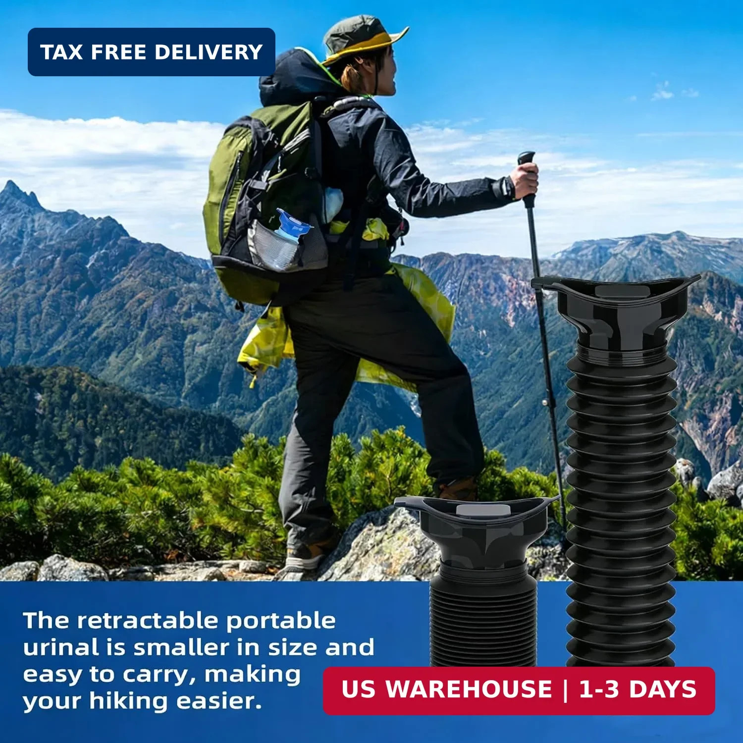 Pee Bottles for Men, Adjustable Emergency Urinal, Car Pee Bottle for Men and Wom