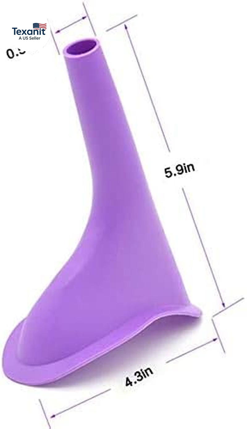 4 PCS Portable Reusable Women’S Outdoor Standing Pee Silicone Funnel, for Outdoo