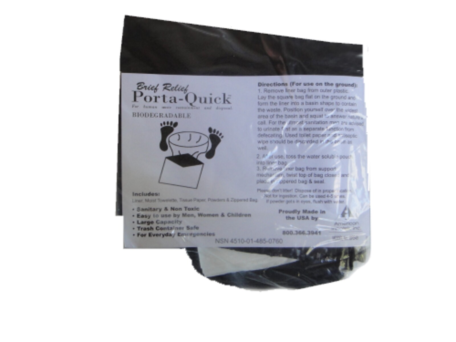 CASE of 12 NASA KITS (48-USE) KITS TO DESTROY DEODERIZE & DISPOSE OF HUMAN WASTE