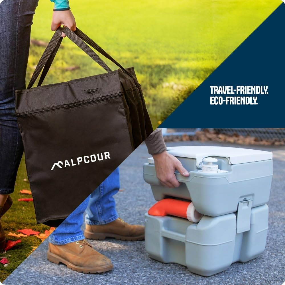 Compact Portable Toilet with Travel Bag for Camping & RV – Easy Clean Design