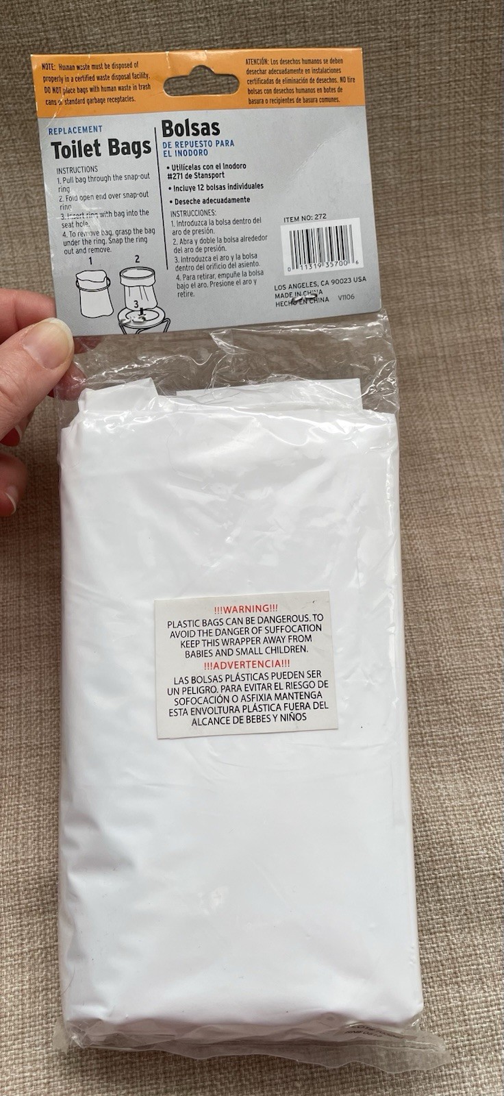 12 Toilet Bag / Liners for Portable Toilets Stansport NIP