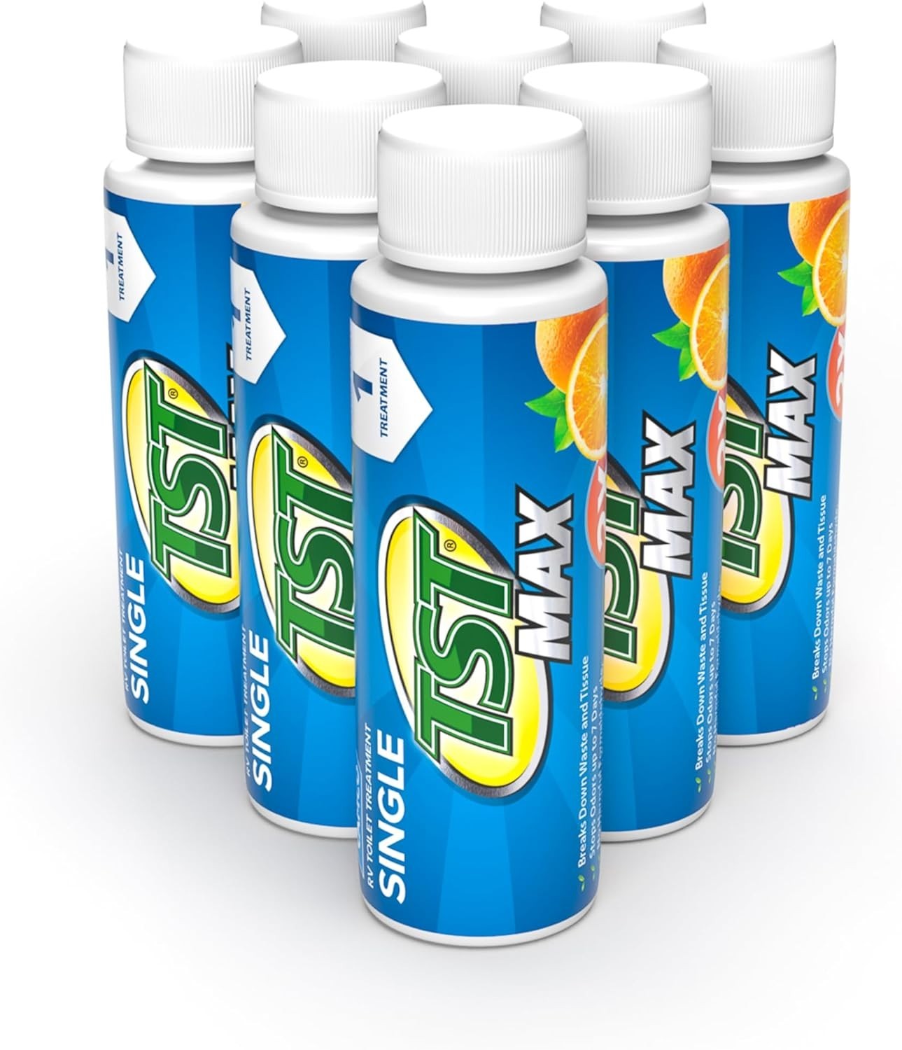 Camco TST MAX Toilet Treatment Singles for Camper & RV – Pack of 8 Single-Use 4O