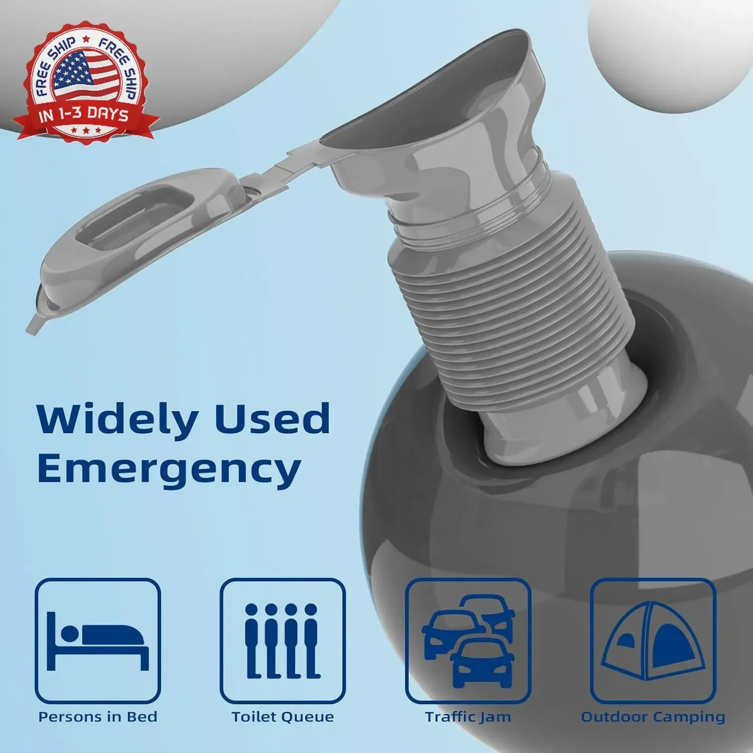 Pee Bottles for Men, Adjustable Emergency Urinal 750ml, Car Pee Bottle for Men a