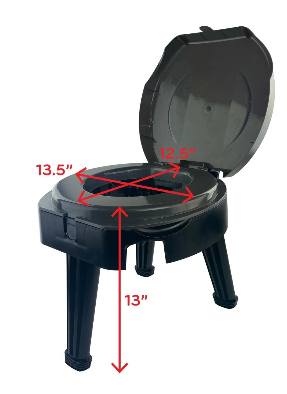 Folding Portable Toilet Reliance Fold-To-Go Collapsible Camping and Hiking Trips
