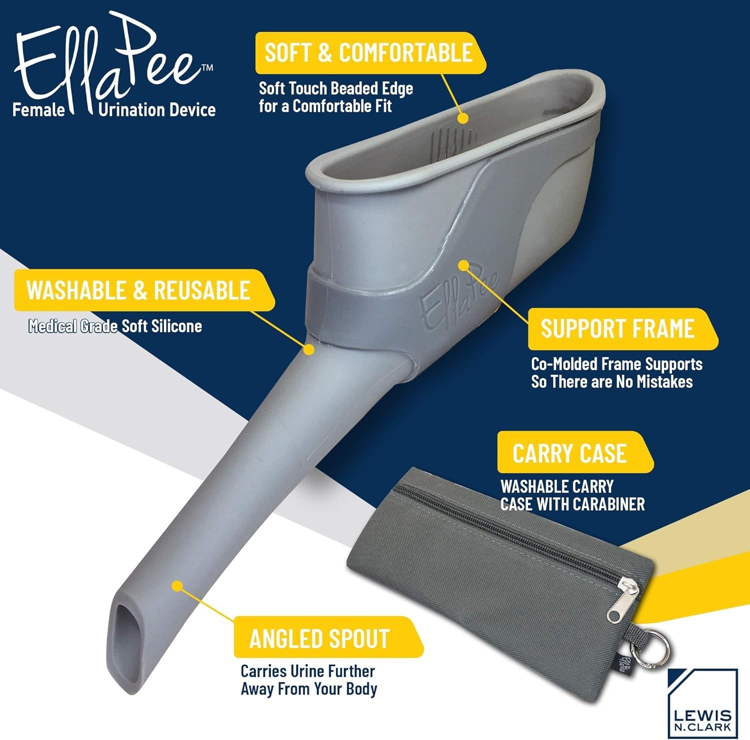 Ellapee Women’s Urinal – Medical-Grade Silicone for Camping & Outdoor Adventures