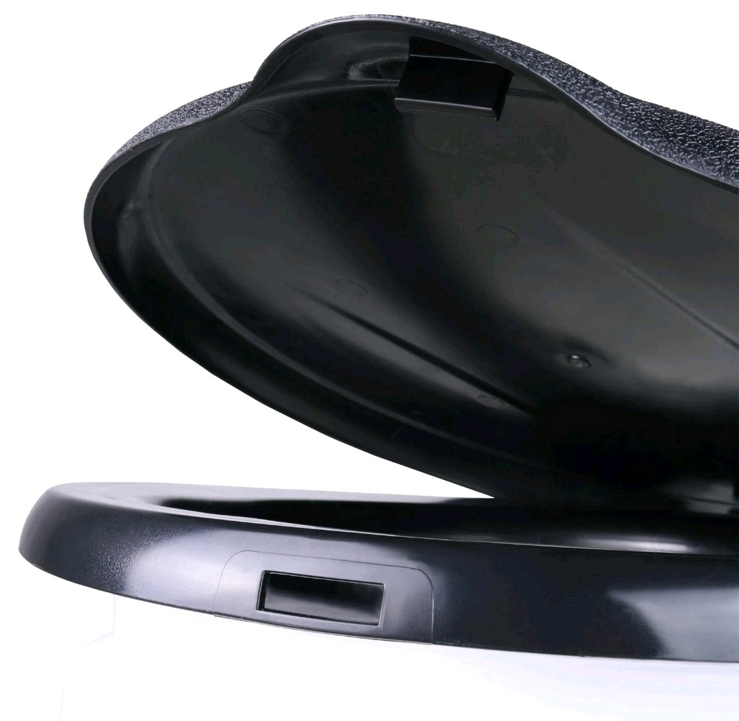 Ozark Trail Portable Outdoor Snap on Toilet Seat Cover with Folding Lid, Black
