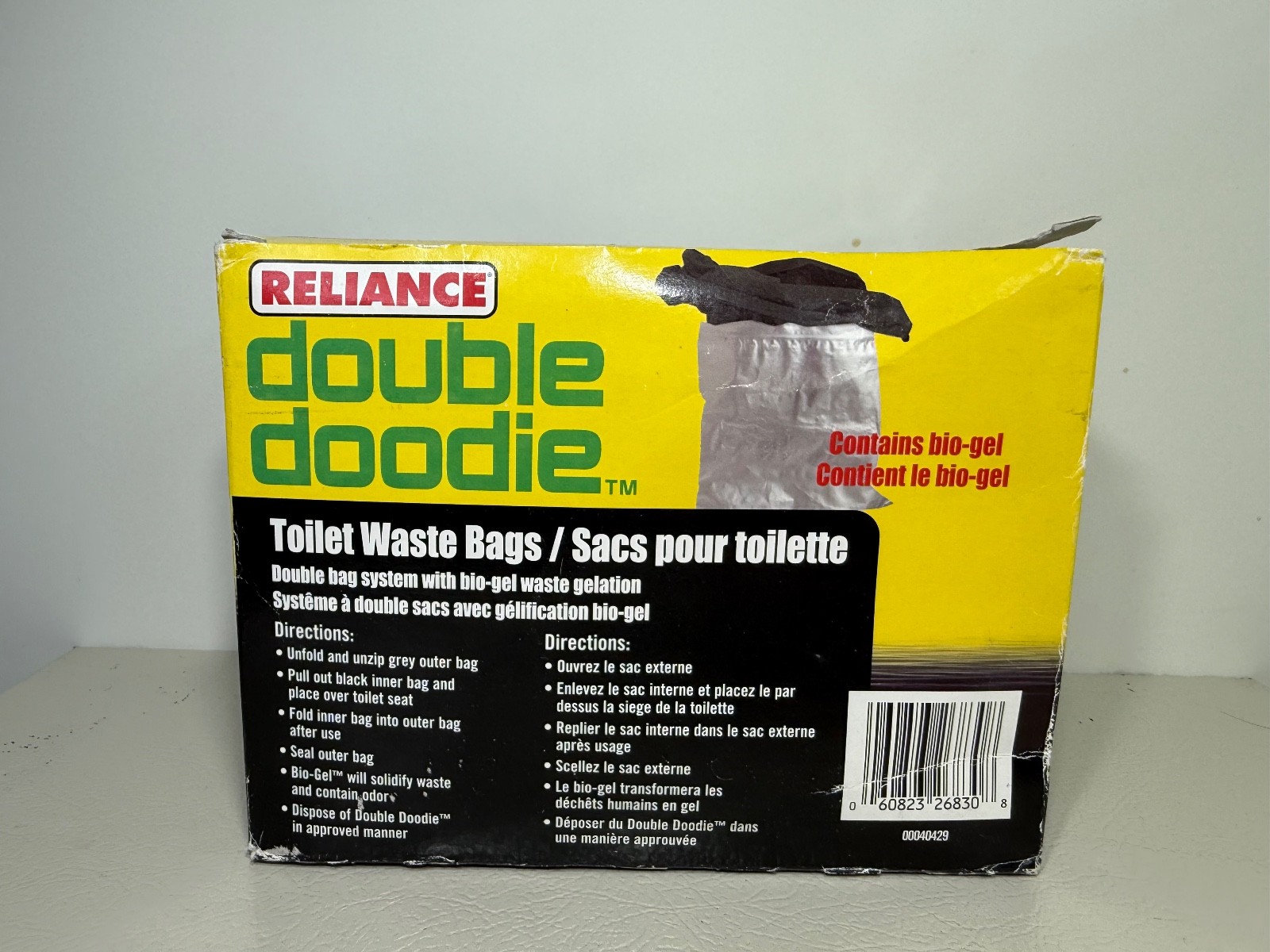 Reliance 6 Pack Double Doodie Toilet Waste Bag Leak proof seal Easy Cleanup New