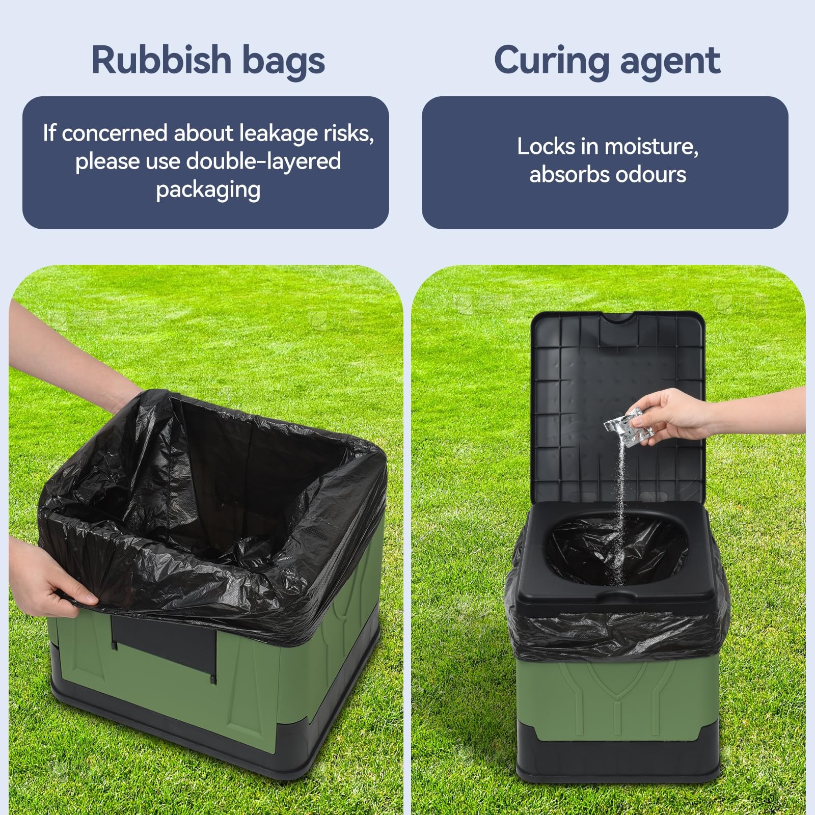 Collapsible Portable Toilet for Camping, Travel, Outdoor, Car, RV & Emergency…