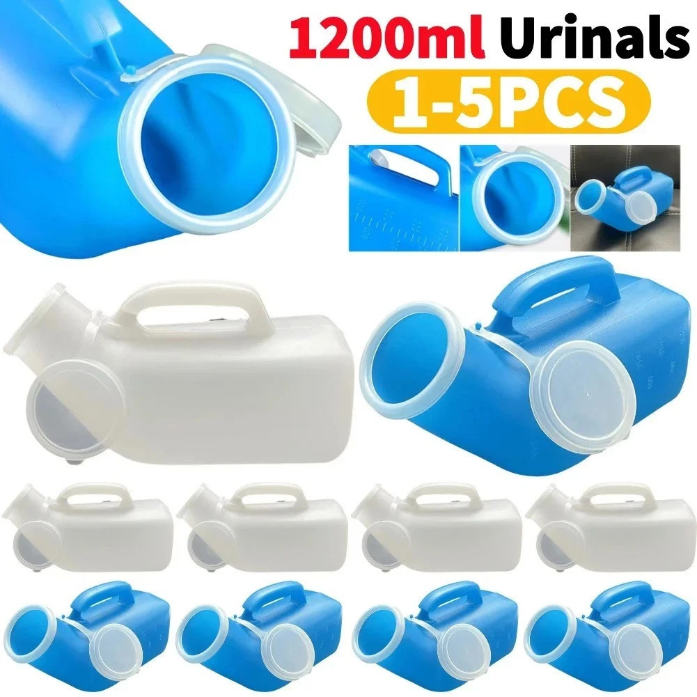 1200ml Portable Urinal with Lid for Men, Travel Camping Urinal Bottle