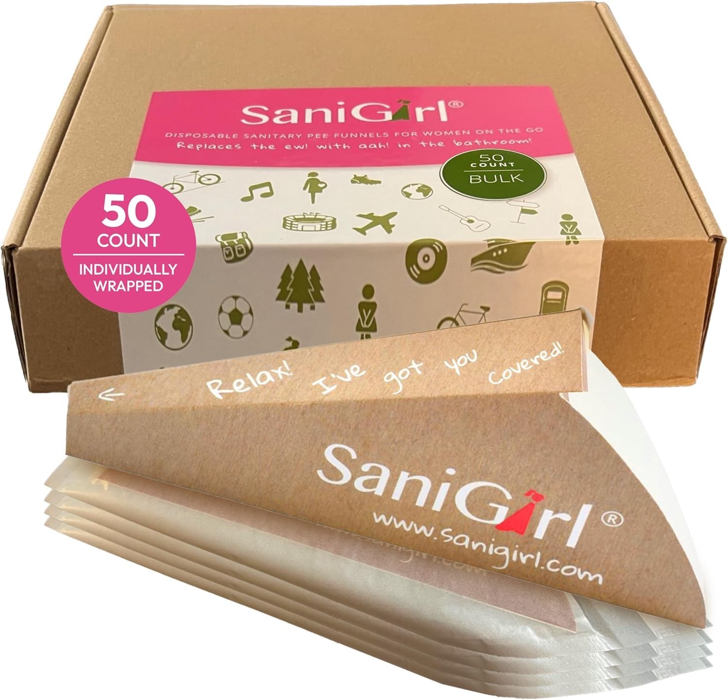Individually Wrapped Female Urinal – 50 Pack