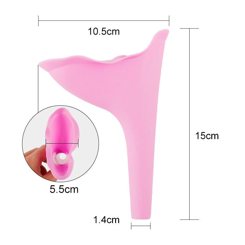 Women’s Pee Funnel – Soft Silicone Urinal for Indoor and Outdoor Use Emergency