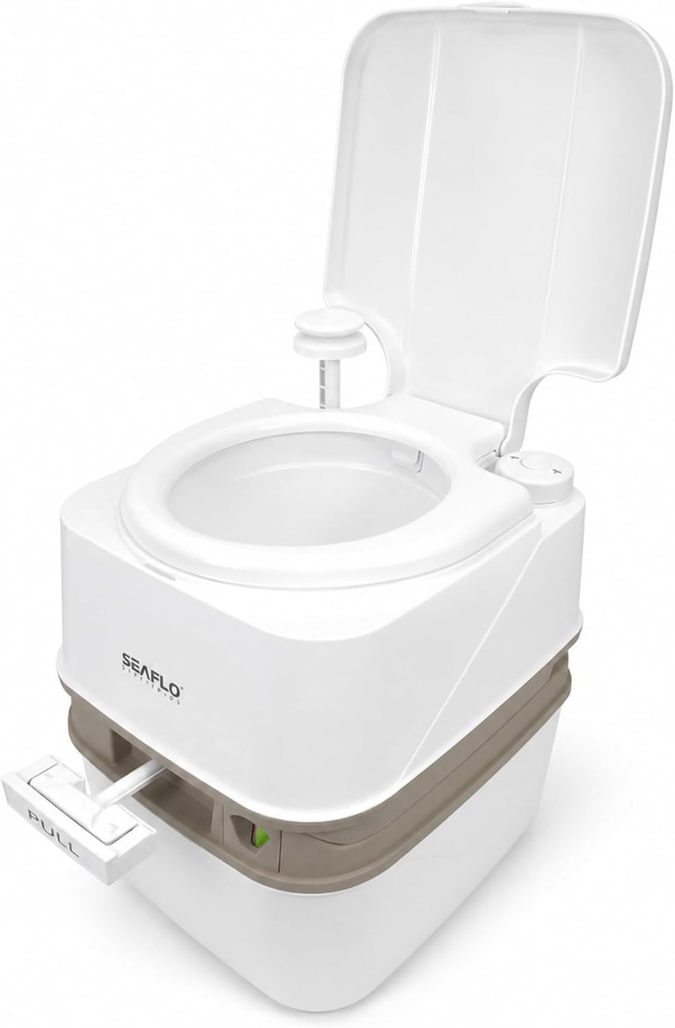 SEAFLO 18L Portable Camping Toilet Manual Flush RV Caravan Boat 4 Year Warranty