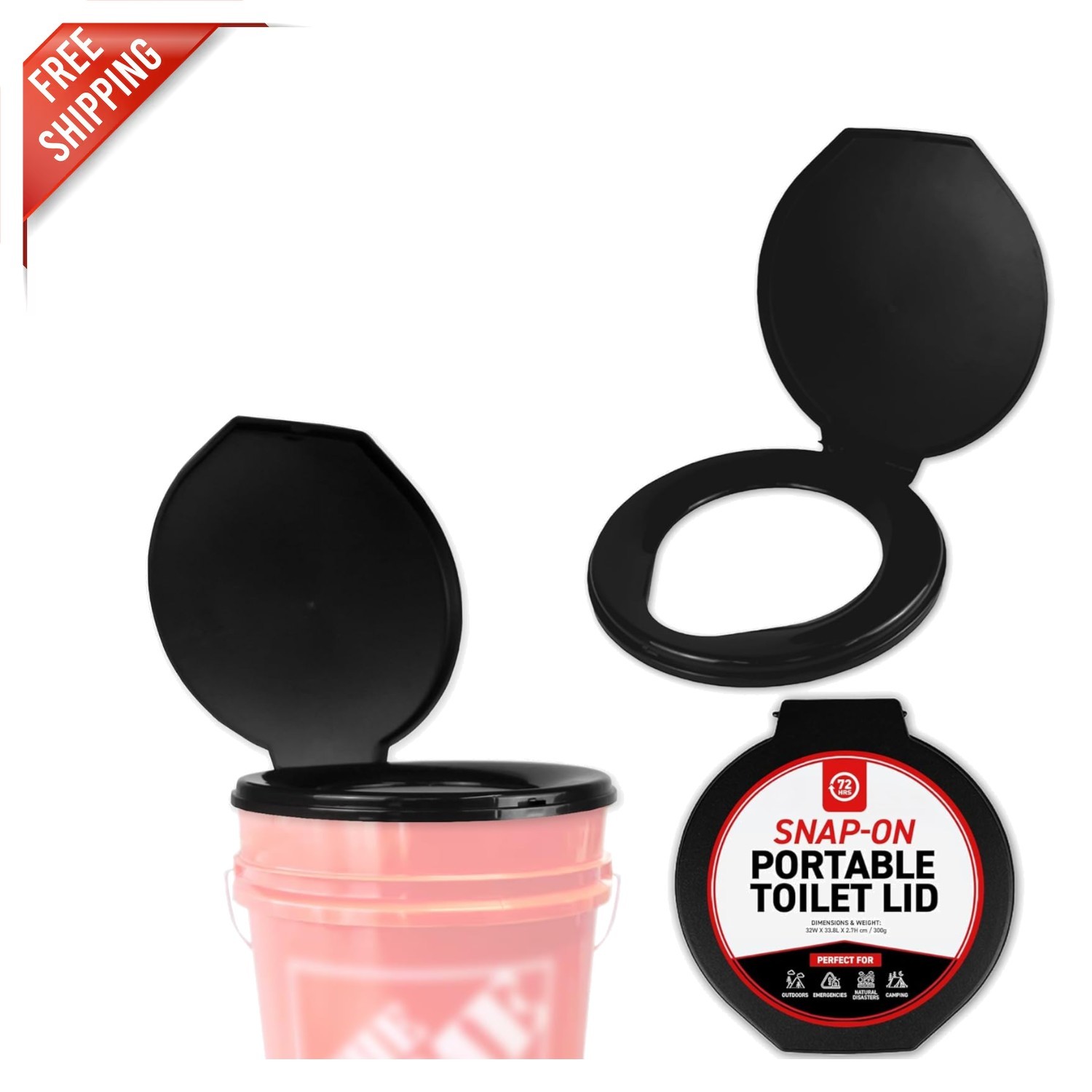 Durable Camping Toilet Seat for 5-Gallon Buckets – Lightweight & Easy to Clean