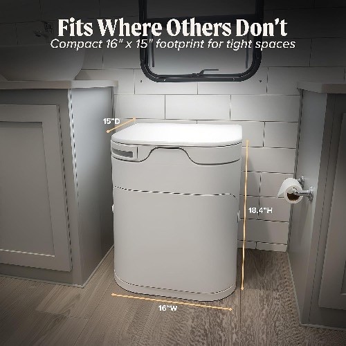 Origin 12V Electric Composting Toilet Grade Compact, Odorless, Off-Grid Solution