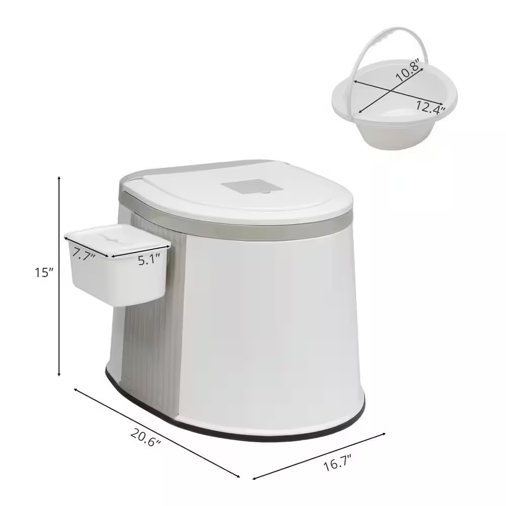 Portable Toilet – Commode with 5 Gallon Bucket Inner – Lightweight Camping RV