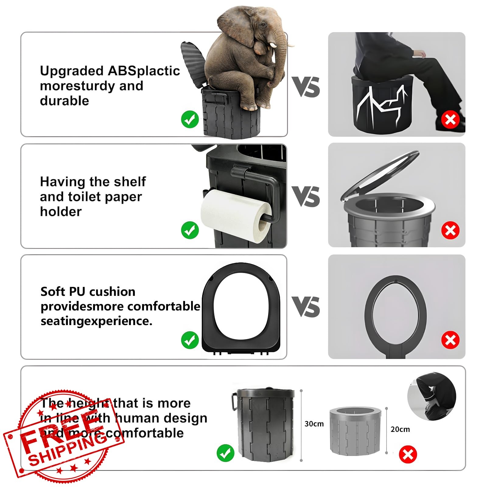 campmemory portable toilet black tent