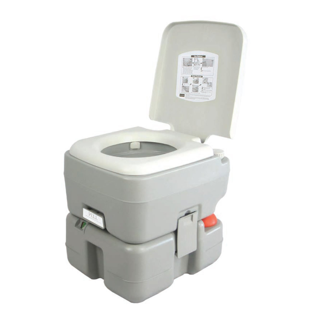 Portable Toilet – Compact RV Travel Potty Seat with Cover, 5.3 Gallon Waste Tank