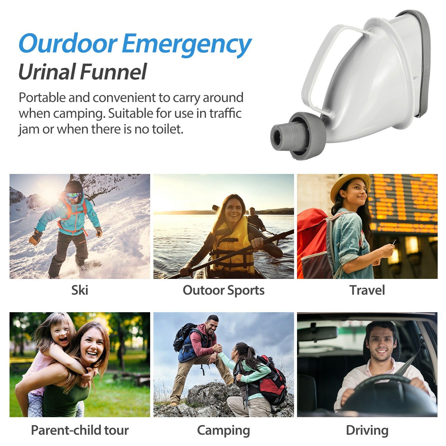 Unisex Portable Urinal Device Travel Mobile Toilet Camping Pee Urinal Outdoor