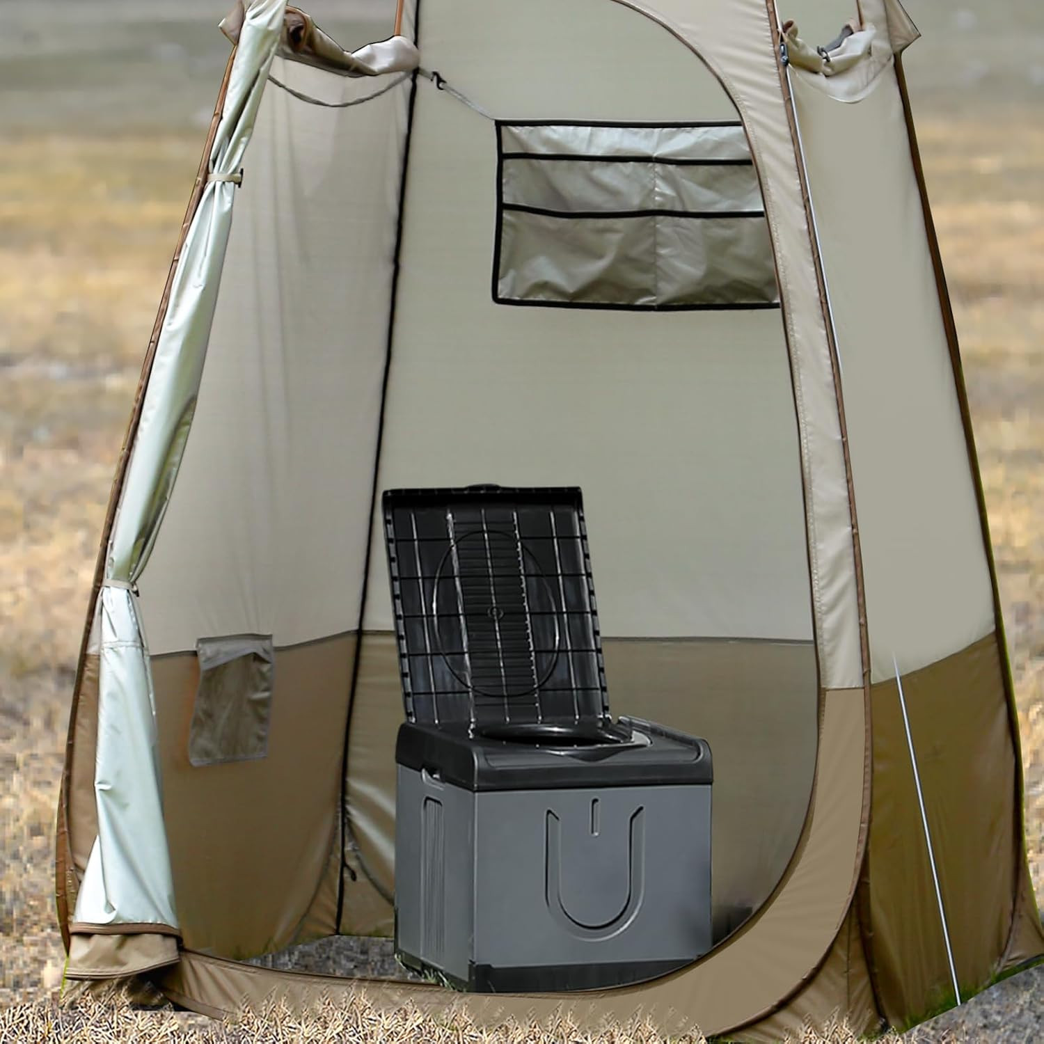 Updated Portable Potty for Camping Extra Large Folding Travel Toilet Camping Toi