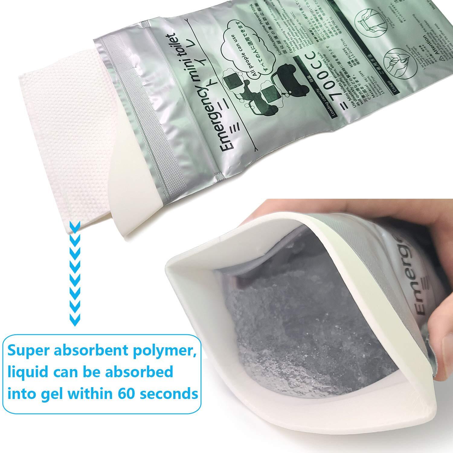 16 Pack Disposable Urinal Bags Camping Pee Bags Unisex Urine Bag Vomit Bag