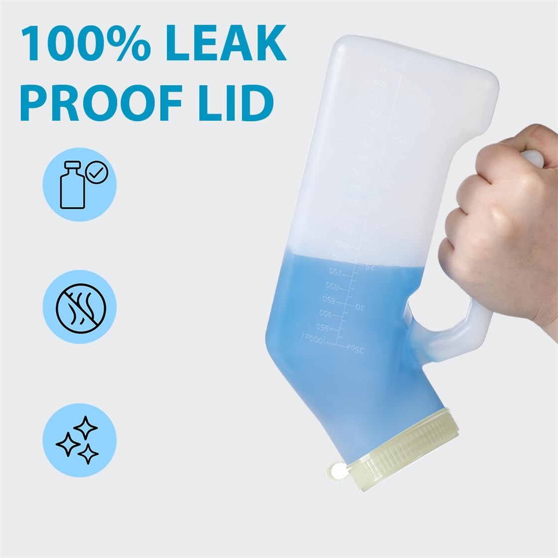 Men’s Urinal Bottle Portable Urine Bottles for Men 1000ML Emergency Plastic …