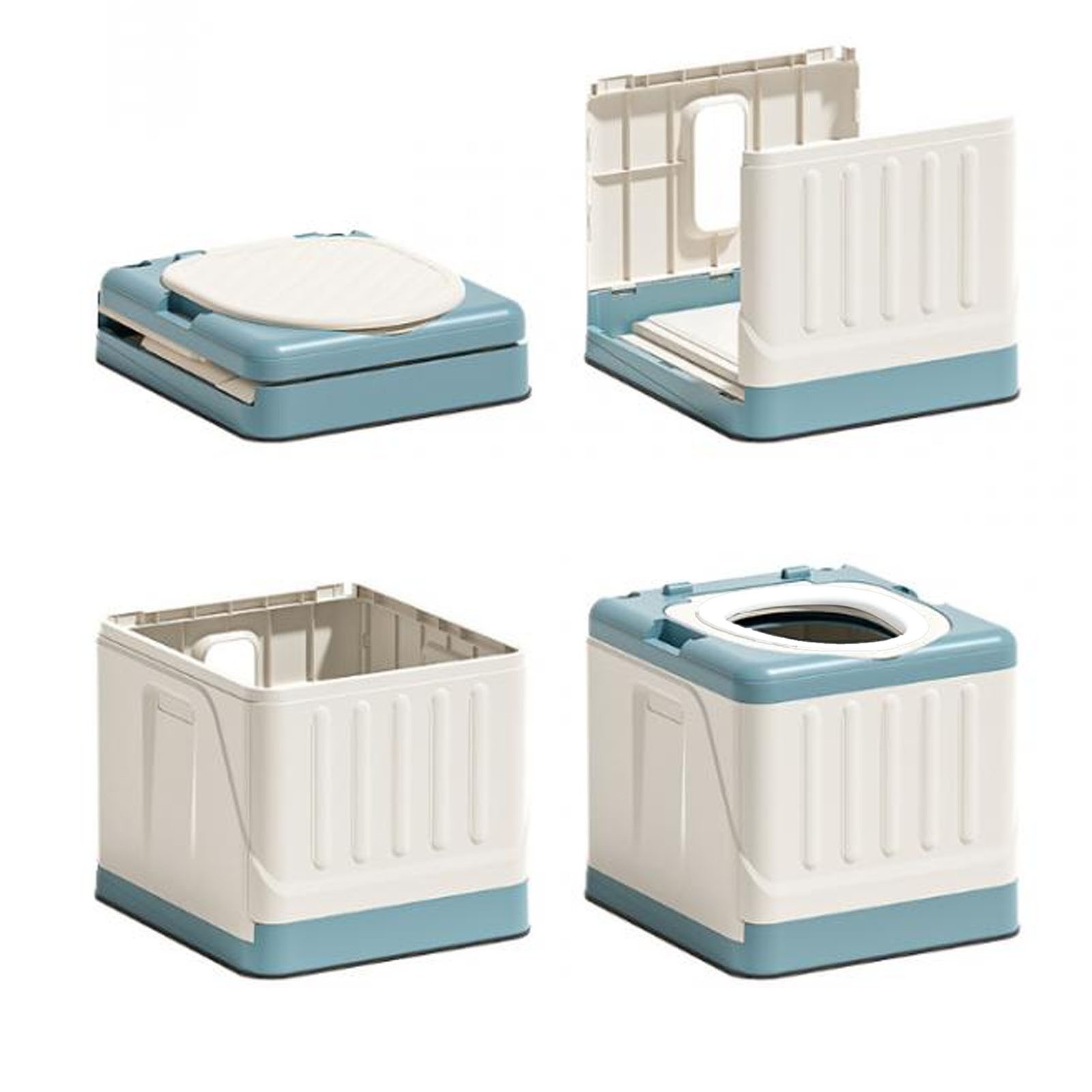 Portable Toilet Odor Proof Foldable Bedside Commode Chair With Armrests Activit⊹