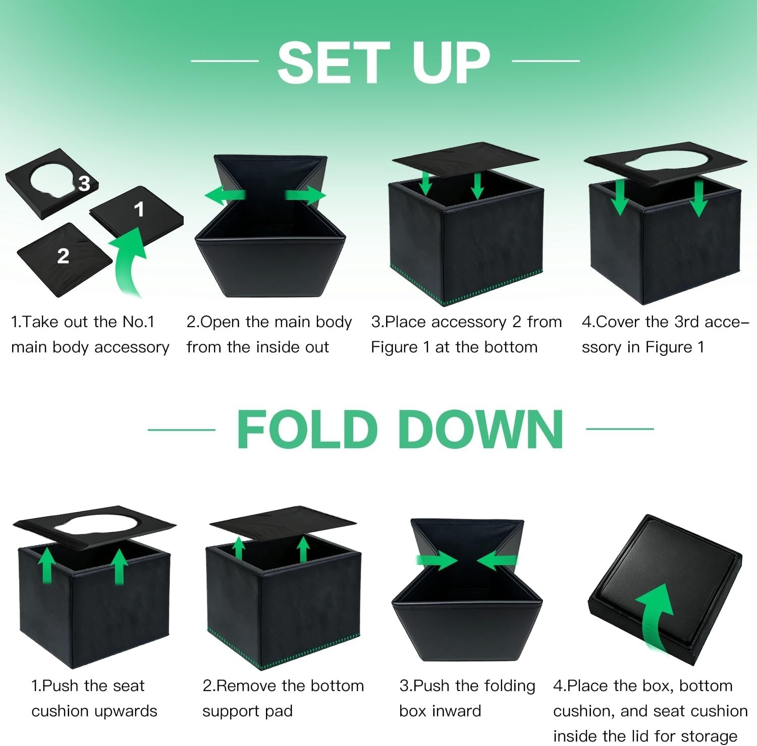 New in the box small foldable, portable toilet good for camping, hiking, etc