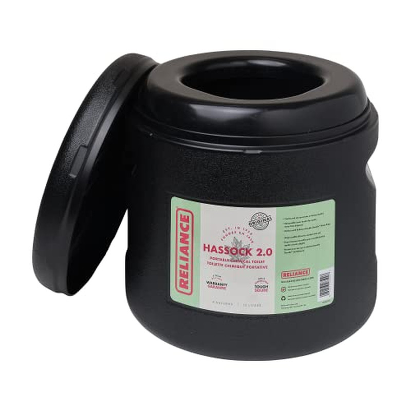Hassock 2.0 Portable Toilet, Black, 4 Gallon