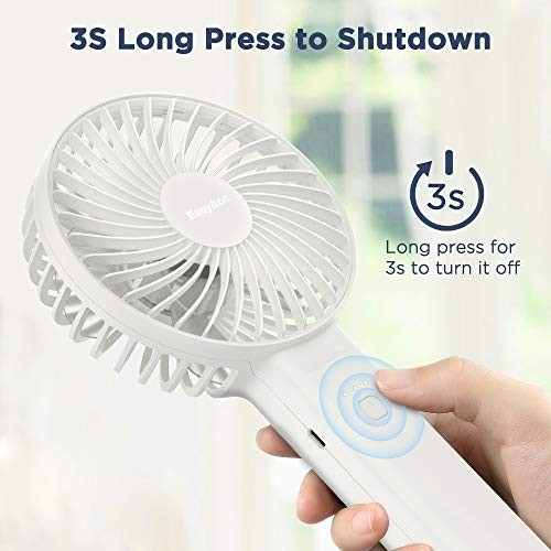 Personal Fans Portable Rechargeable, Washable Guard + Powerful + White ODM