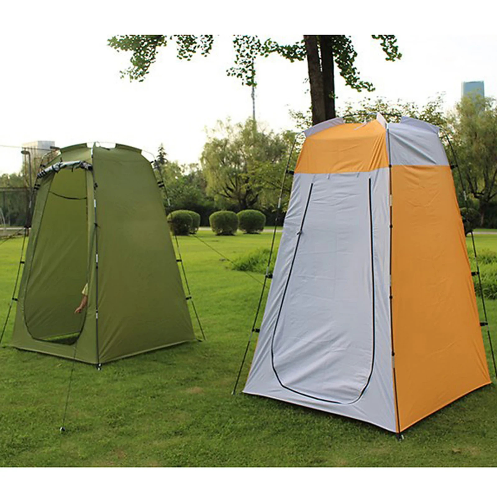 Portable Toilet Kit,Camping Toilet with Pop-Up Privacy Tent Shower Changing Room