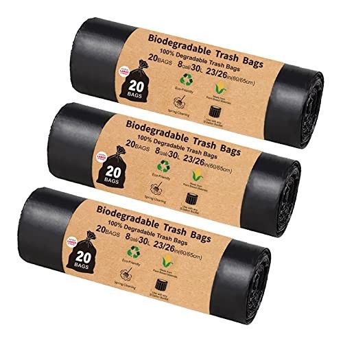 Compostable Toilet Bags 8 Gallon 30 Liter 60 Count Camping Portable Reusable
