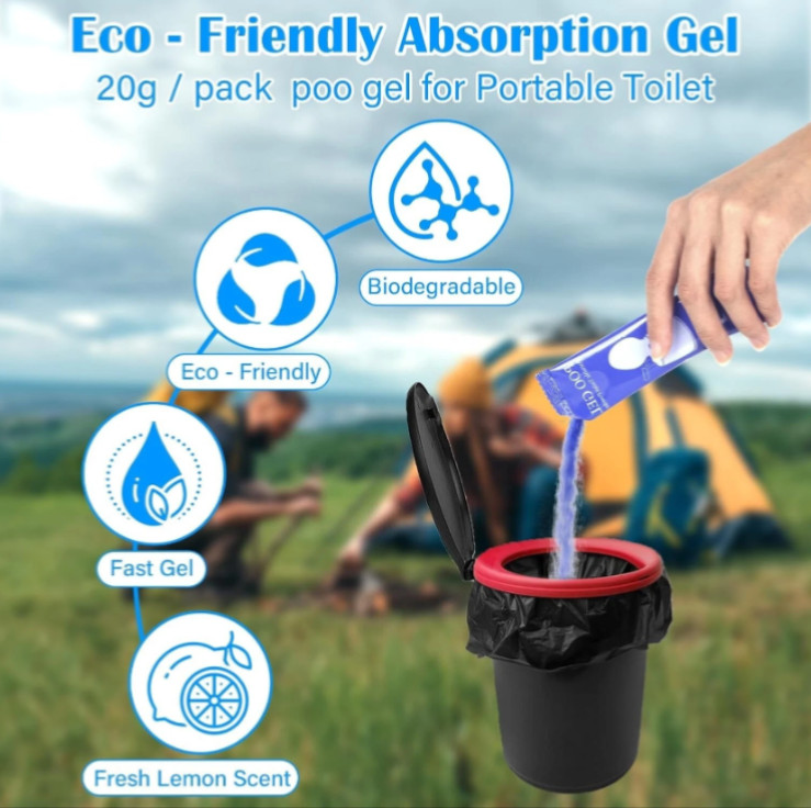 10 Pack Portable Toilet Powder Degradation , 20G /Pack Acrylic Polymer Powder